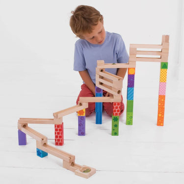 EcoToys Holz Marmor Rennbahn | Bildung - Lustiges Spiel für Kinder